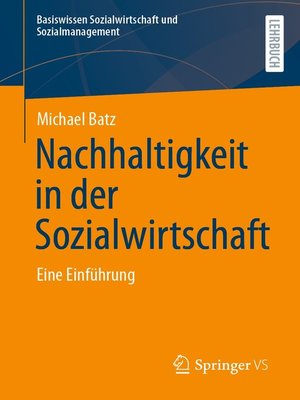 cover image of Nachhaltigkeit in der Sozialwirtschaft
